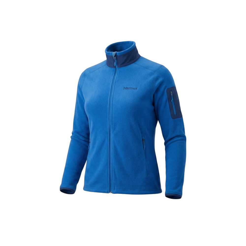 Marmot Polartec Fleece Jacket Mens Medium Blue Full Zip C81010 Hiking Outdoor